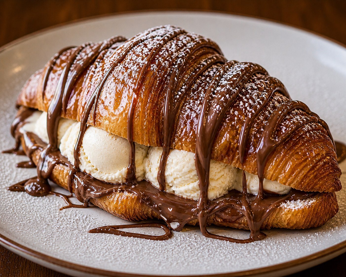 Croissant H. Nutella en Creperié Café y Más, Plaza Galería La Joya Daule