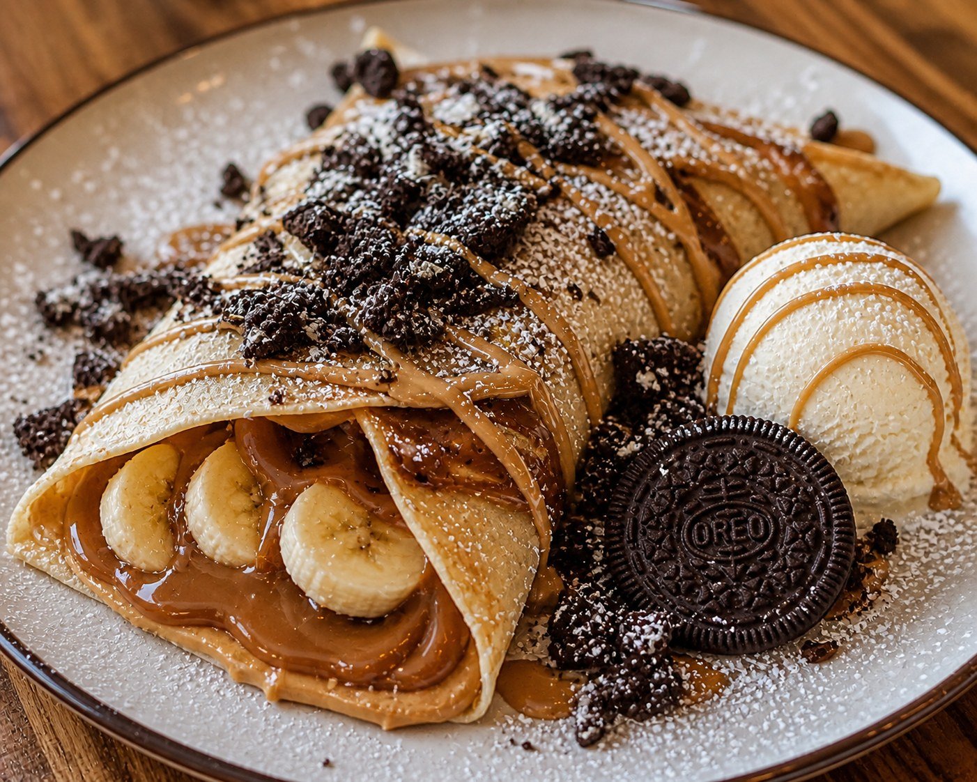Wafles Oreo Power en Creperié Café y Más, Plaza Galería La Joya Daule